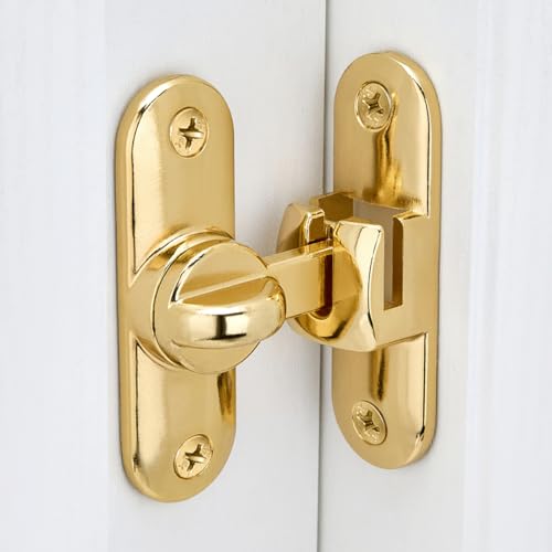 Gold 90/180 Degree Barn Door Latches,Flip Gate Lock - color: Gold