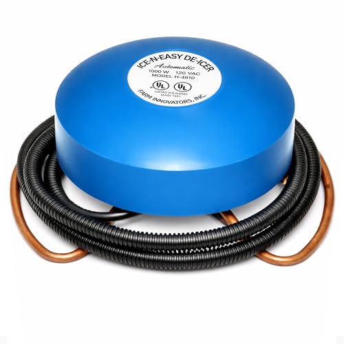 Farm Innovators Economical 1000 Watt Floating Tank De-Icer with Thermostatically Controlled for Metal Tanks, Patio, Lawn and Garden, Blue