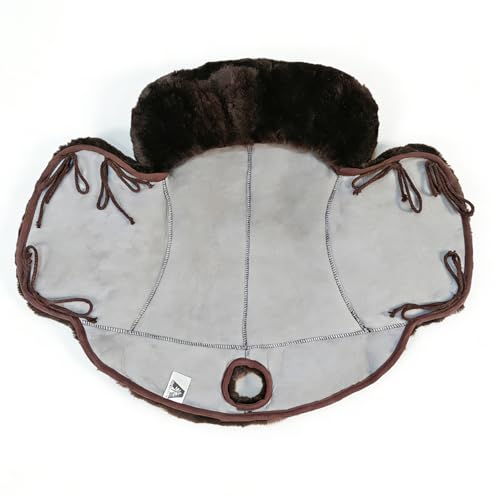 Western-Style Sheepskin Saddle Seat Cover, Sheepskin Saddle Pad, Genuine Merino Sheepskin Saddle Pad - color: Brown