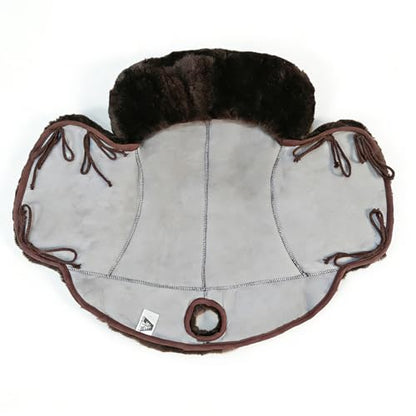 Western-Style Sheepskin Saddle Seat Cover, Sheepskin Saddle Pad, Genuine Merino Sheepskin Saddle Pad - color: Brown