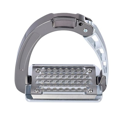 Acavallo Alupro Junior Stirrups, One Size, Black, Set of 2 - color: Titanium Gray