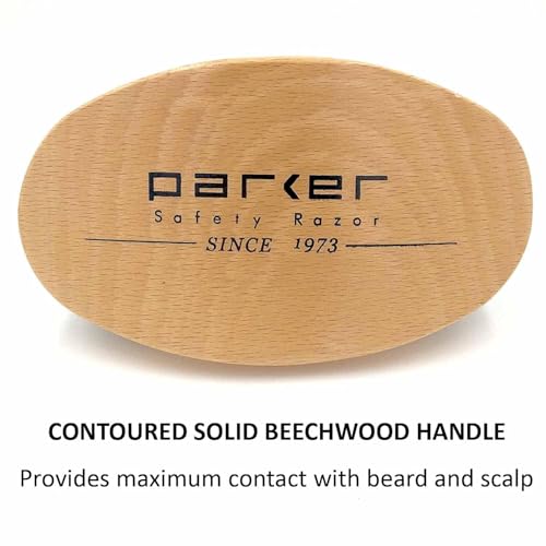 Parker Natural Boar Bristle Military-Style Hair and Beard Brush