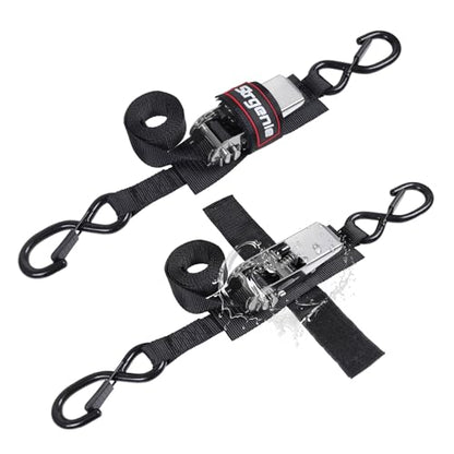 4FT Stainless Steel Transom Tie Down Straps, 2400lbs Load Strength - size: 1" x 4'-Stainless steel
