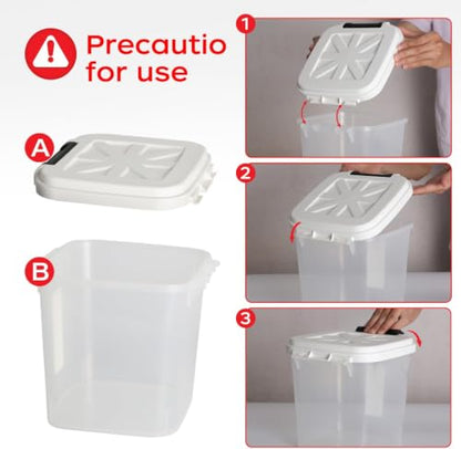 20-25 lbs Rice Container with Measuring Cup | 11Qt/11L Large Airtight Food Storage Rice Dispenser for Cereal Flour - BPA-Free PET for Kitchen Pantry Organization(25lbs)
