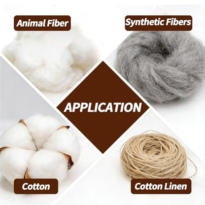 50w Electric Wool Carding Machine, Wool Carding Machine Drum Carder, Wool Fiber Drum Carding Machine with Brush & Awl, with Foot Pedal, for Combing Blending