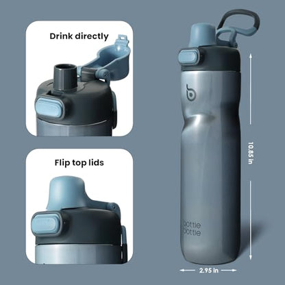 BOTTLE BOTTLE Insulated Water Bottle with Handle 24 oz blue - color: blue