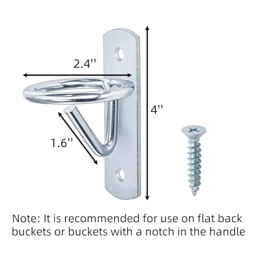 Cididu 10 Pack Bucket Hooks for Horses, Metal Water Bucket Hangers with Screws, Heavy Duty Wall Mount Feed Bucket Holder for Horse Stalls Stable Livestock Barn Farmhouse Supplies