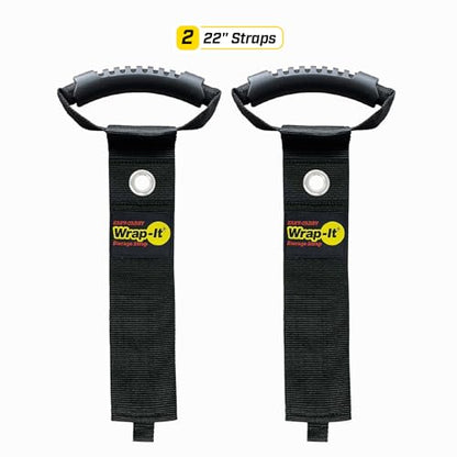 Easy-Carry Wrap-It Storage Straps - 22" (2-Pack) Black - color: Black, size: 22" (2 Pack) with Grommet