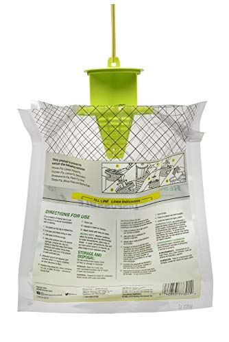 RESCUE! Outdoor Disposable Fly Trap – Hanging Fly Catcher with Attractant Bait, Fly Bag for Patio, Yard, Trash & Farm Areas – Easy-to-Use Outdoor Fly Control - 9 Traps