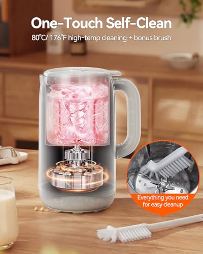 IAGREEA 10-in-1 Nut Milk Maker Machine, 42oz Soy Milk Blender - color: white