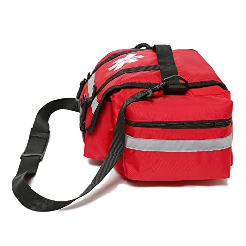 First Aid Bag Empty Trauma Medical Bag for Emergency First Responder Bag Organizer EMS/EMT Shoulder Carry Bag 13"x9"x7"