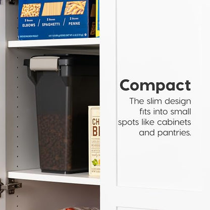 IRIS USA Dog Food Storage Container, Up to 13 lbs, Smoke, Made in USA - color: Smoke, size: 13 lbs