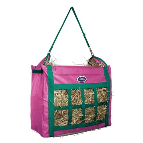 Derby Originals Top Load Hay Bag with Super Tough Bottom and 6 Month Warranty (Pink/Turquoise) - color: Pink/Turquoise