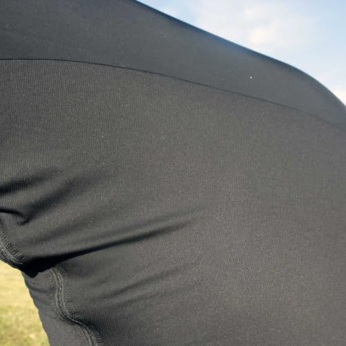 Country Pride Lycra and Mesh Head and Shoulder Hood, Breathable Horse Hood, Prevents Blanket Rubs, Keeps Mane Smooth, Full Separating Zipper, Adjustable Girth, Black (X-Large) - size: X-Large