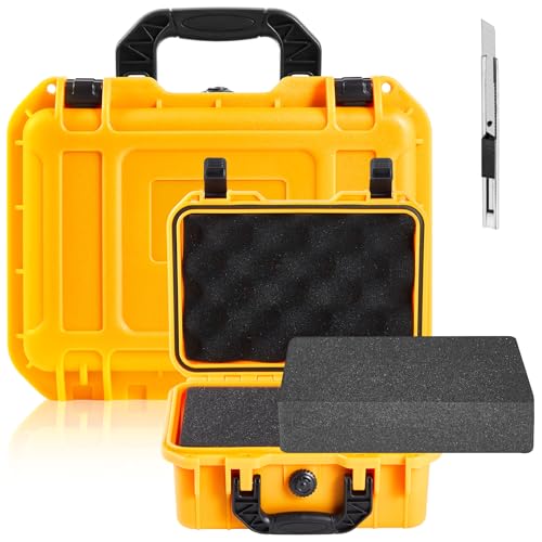 Relaxweex 8.5 x 6.5 x 3.7 Inch Hard Case, Grid Shell, Yellow - color: Yellow, size: 8.5 x 6.5 x 3.7 Inch, style: Grid Shell