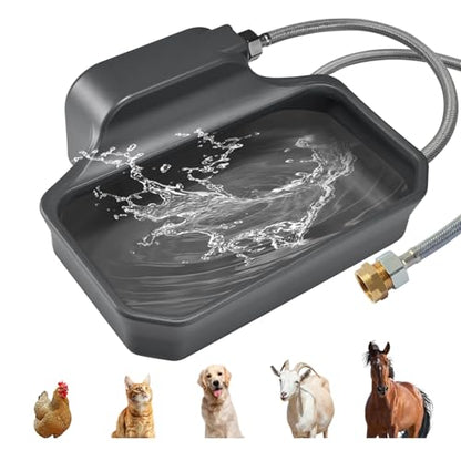 PETTEN Auto Fill Dog Water Bowl, Outdoor 1Gal/3.75L Automatic Dispenser - color: Grey