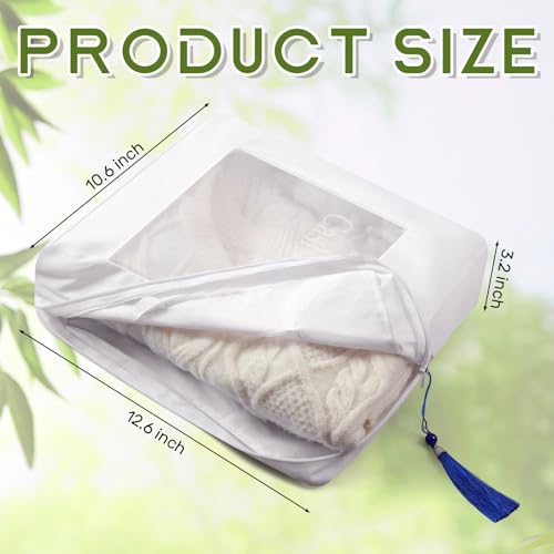 2 Pcs Sweater Storage Bags Garment Moth Protection Pouch Cotton