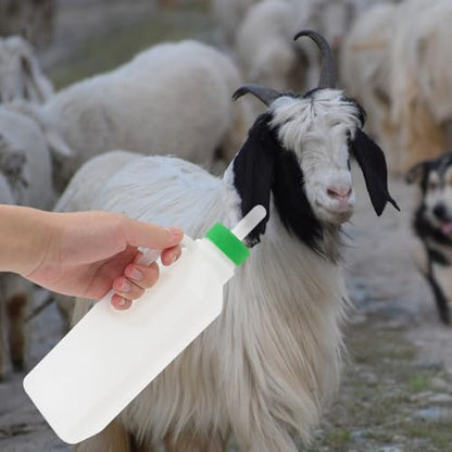 6 Pack Goat Bottle Nipples Lamb Milk Drink Nipples for Sheep Calf Nursing Bottle Pacifier Baby Livestock Feeding Tool Smooth Surface Easy to Clean 1.65 X 1.29 X 1.29 in