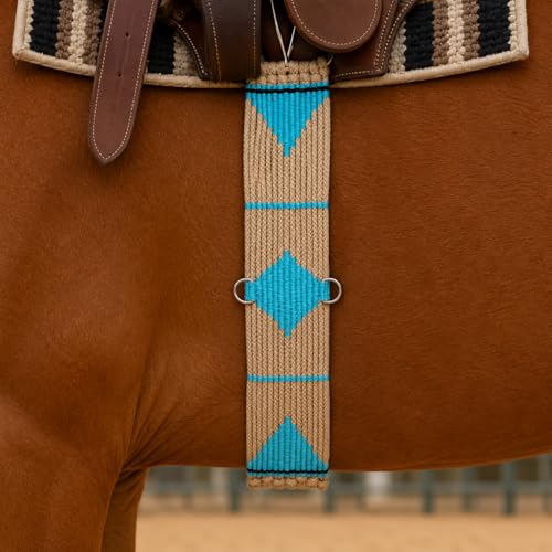 Horse Western Saddle Tack 15 Strand Cotton Acrylic Straight Cinch 97108 - size: 30" L x 5" W