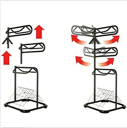 Seny Heavy Duty Three Tier Rotatable Saddle Rack Stand H68.5 x W30 x D30