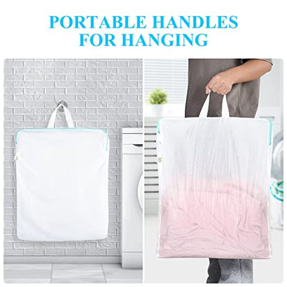 OTraki 20x24 Inch Laundry Bags Mesh Wash Bags 2 Pack Delicates Bag Lingerie Socks Sweater Washing Machine Mesh Laundry Bags for Travel Camping Don't Drying, Melting 140-176℉, White - size: 20 x 24inch
