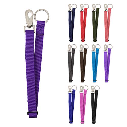 Heavy Duty Adjustable Horse Water Bucket Straps Hangers by Derby (Purple) - color: Purple