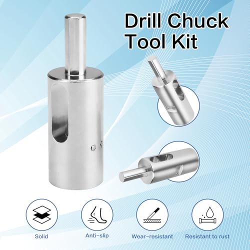 Drill Chuck Tool for 11 Gauge Twist Ties,High-tensile Wire Easy Twist Tool | Heavy Duty Fence Wire Twisting Tool, Twisted Fence Tool for Fixing Chain Link Fence and Loop Fences