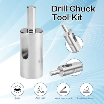 Drill Chuck Tool for 11 Gauge Twist Ties,High-tensile Wire Easy Twist Tool | Heavy Duty Fence Wire Twisting Tool, Twisted Fence Tool for Fixing Chain Link Fence and Loop Fences