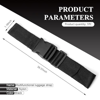 39 Inch Battery Tie Down Strap, Adjustable Nylon Battery Hold Down Strap, Premium Trailer Nylon Straps with Quick Release Buckle, Universal for Car Boat SUV RV (Black)