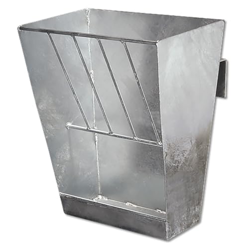 Premier 1 Grain & Hay Feeder | Hang over panels or gates via L-hooks. Reduces waste. Metal construction won't crack or fade. For sheep & goats.