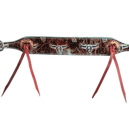Showman Weathered Steer Leather Wither Strap