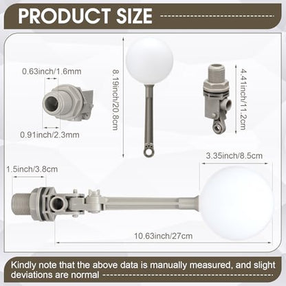 Cinnvoice 2 Pack 3/4" Float Valve for Water Tank with Adjustable Arm