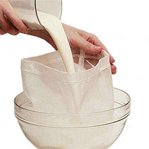 Premium Fine Mesh Food Grade Nut Milk Bag for Almond Milk/Soy Milk - Fine Mesh Nylon Cheesecloth & Cold Brew Coffee Filter, 9" x 12" (1, 300 Mesh)