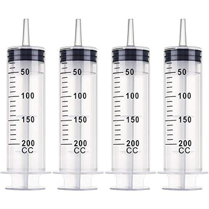 Frienda 4 Packs Syringes Without Needles,200 Ml - size: 200 ml