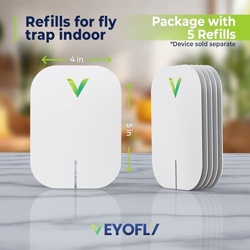 VEYOFLY Official Refill Fruit Fly Traps Indoor, Gnat Trap | 5-Pack - size: 5 Refills