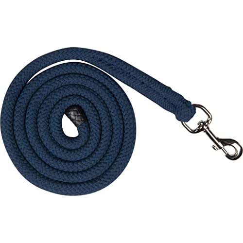 HKM Cotton Lead Rope with Chrome Snap 6' 180 CM Navy Blue