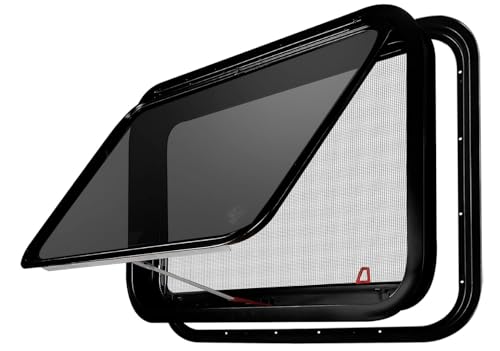 RV MURTS Trailer Emergency Pop Out Window w/Screen & Trim Kit, 30"x20". - size: RV Exit Window 30×20（1-1/2)