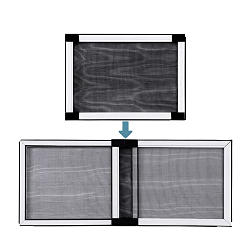 BAFLOTEX Adjustable Window Screens, 10 x 14-24 Inch, White - color: White, size: 10"H*14-24"W, 1 Pack