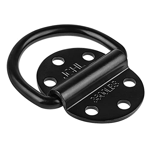 D-Rings Tie Downs Anchors Heavy Duty Steel 3600 Pound Capacity Lashing Rings for Loads on Trailers Trucks RV Campers Vans ATV SUV Boats Tie Down Ring with Screws&Bolts (2-Packs) - color: 2-Pack
