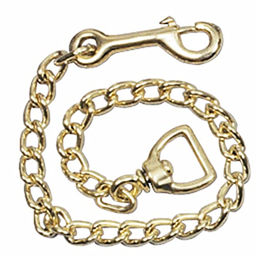 Schneiders Heavy Duty Solid Brass Chain for Horses | Convert Ropes & Lunge Lines into Effective Training Aids | Rust-Resistant, Hand-Welded Design - size: 24"