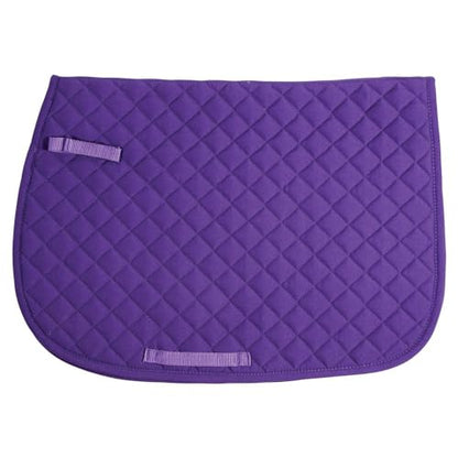 Dura-Tech All-Purpose Saddle Pads for Horses | Schooling Saddle Pad Square Cut | Equines Horse Saddle Pads | Polyester Fabric Blend | 23" Spine and 18" Drop Length - color: Purple