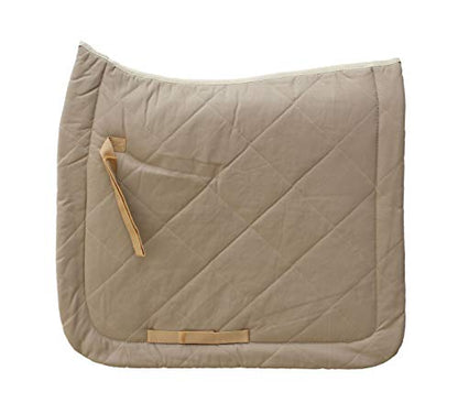 Horse Saddle Pad English Quilted Contoured All-Purpose Trail 72TS01 - color: Beige