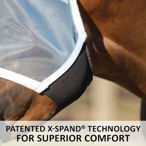 Schneiders X-Spand Mosquito Mesh Sun Visor Fly Horse Mask | 40% UV Shield | X-Spand Spandex Jaw for Secure Fit | Forelock Saver Design