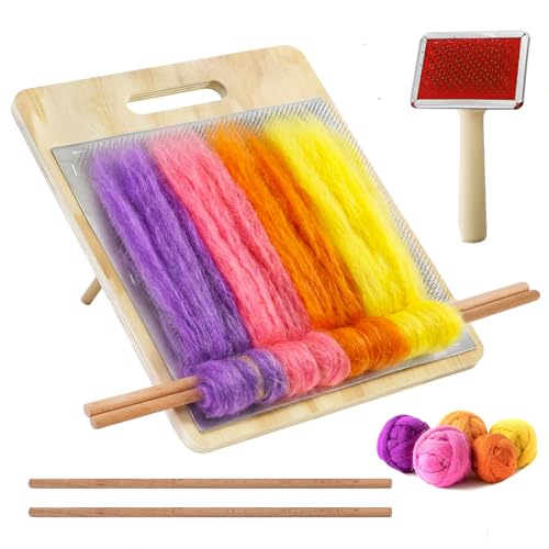 Jucoan Wool Carder Blending Board Set, Large Tilted Blending Board