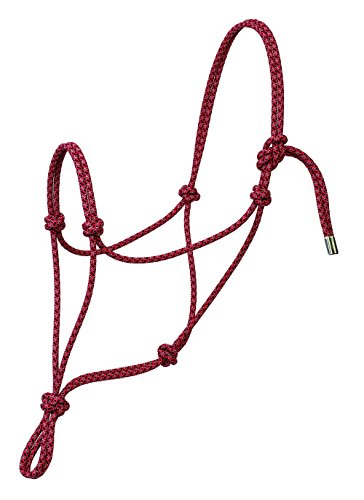 Silvertip Weaver Leather No. 95 Rope Halter Black/Gray/Red, Large, (35-9506-W32)