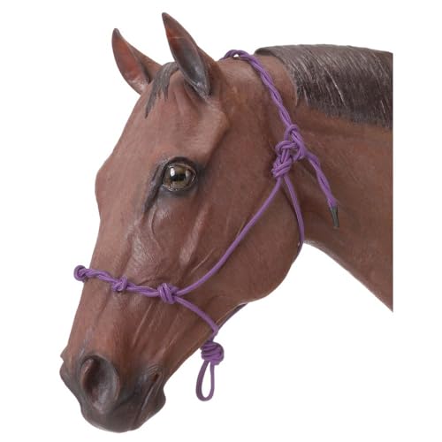 Tough1 Knotted Rope Halter with Twisted Crown - color: Purple
