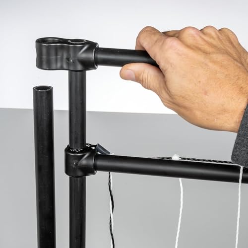 Premier 1 EasyGate – Rigid Electric Fence Walk-Through Gate, 37" x 50" | Electrifiable. Lift top bar to open – no need to turn off energizer. Hinged support post. SS clips for connectivity.