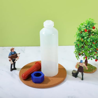 GANAZONO Calf Milk Feeding Bottle 500ml Thickened Silicone Pacifier Bottle with Nipple for Cow Sheep Goat Livestock Nursing Newborn Animal Feeding