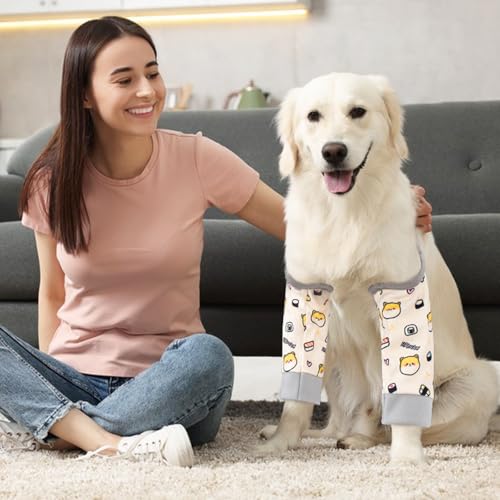 Coppthinktu Dog Elbow Protector for Calluses, Adjustable Dog Elbow Pads - size: XL