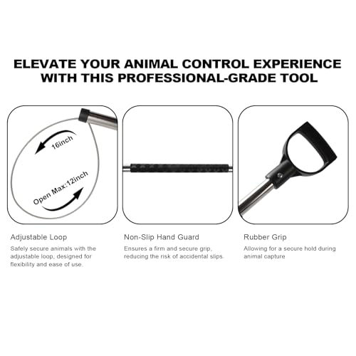 92" Animal Catch Pole Wildlife Control Tool Noose Holder Net Kit
